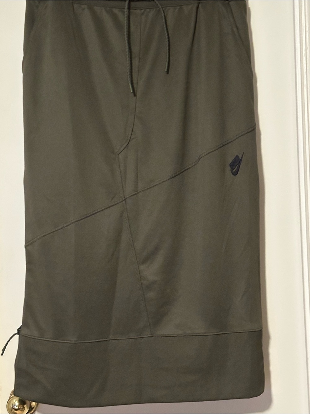 Nike Olive Drawstring Athletic Skirt